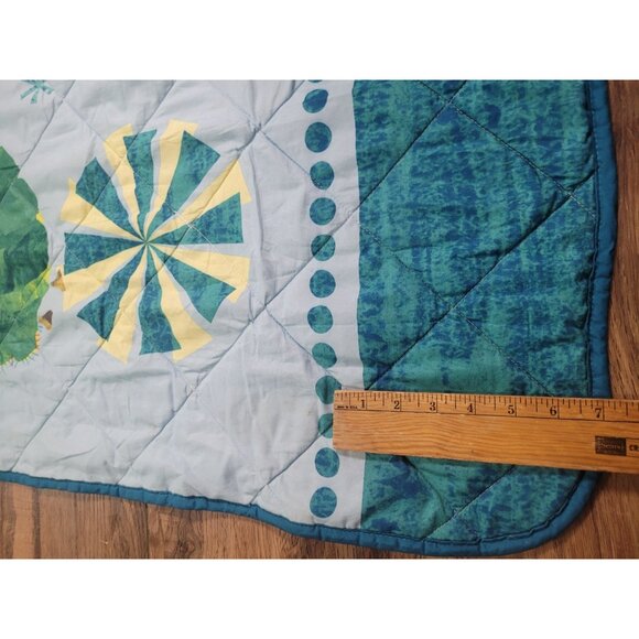 Crib Quilt Blanket Eric Carle Very Hungry Caterpillar Colorful Playroom 58X42” - Picture 7 of 11
